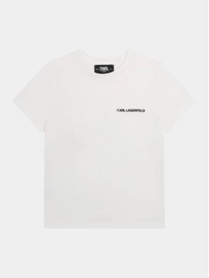 Zdjęcie produktu Karl Lagerfeld Kids T-Shirt Z30056 S Biały Regular Fit