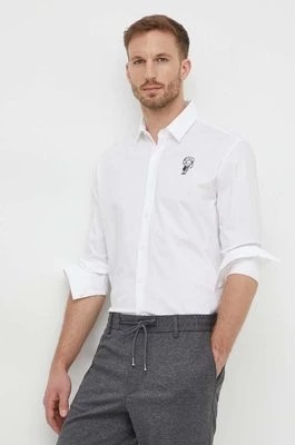Zdjęcie produktu Karl Lagerfeld koszula męska kolor biały regular z kołnierzykiem klasycznym