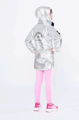 Zdjęcie produktu Karl Lagerfeld kurtka dwustronna dziecięca kolor srebrny