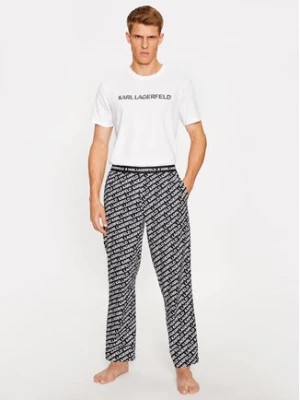 Zdjęcie produktu KARL LAGERFELD Piżama Printed Pj T-Shirt Set 225M2100 Biały Regular Fit