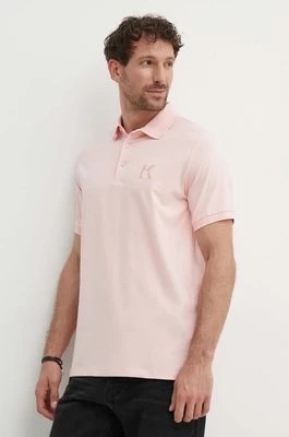 Zdjęcie produktu Karl Lagerfeld polo męski kolor różowy gładki 542221.745890