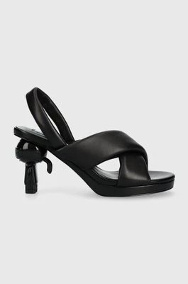 Zdjęcie produktu Karl Lagerfeld sandały skórzane IKON HEEL kolor czarny KL39024