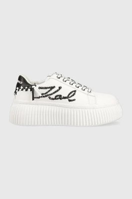Zdjęcie produktu Karl Lagerfeld sneakersy skórzane KREEPER LO kolor biały KL42372
