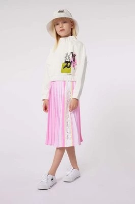 Zdjęcie produktu Karl Lagerfeld spódnica dziecięca kolor różowy midi rozkloszowana