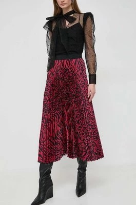 Zdjęcie produktu Karl Lagerfeld spódnica kolor czerwony midi rozkloszowana