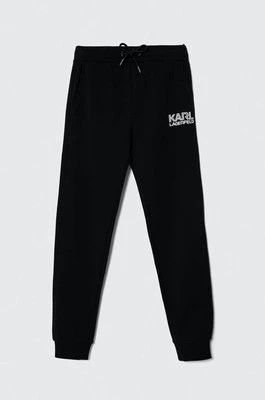 Zdjęcie produktu Karl Lagerfeld spodnie dresowe kolor czarny z aplikacją