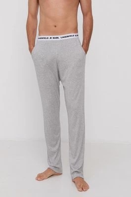 Zdjęcie produktu Karl Lagerfeld Spodnie piżamowe 215M2182 męskie kolor szary gładka