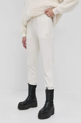 Zdjęcie produktu Karl Lagerfeld Spodnie wełniane 216W2032 damskie kolor kremowy gładkie