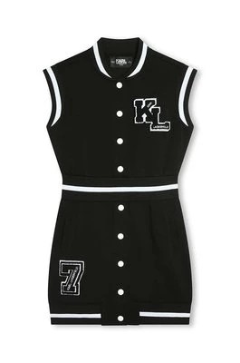 Zdjęcie produktu Karl Lagerfeld sukienka dziecięca kolor czarny mini prosta