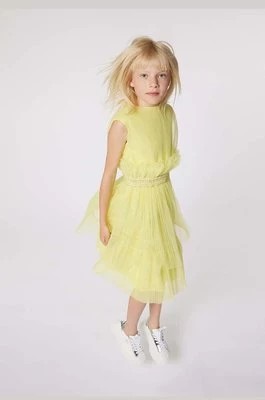 Zdjęcie produktu Karl Lagerfeld sukienka dziecięca kolor żółty mini prosta
