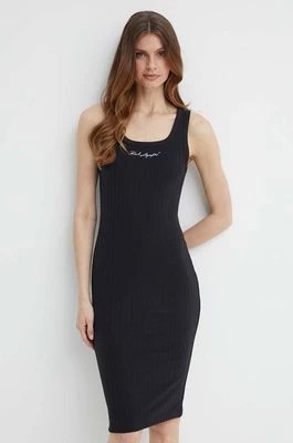 Zdjęcie produktu Karl Lagerfeld sukienka kolor czarny mini dopasowana