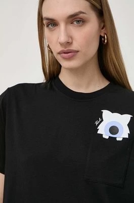 Zdjęcie produktu Karl Lagerfeld t-shirt bawełniany x Darcel Disappoints damski kolor czarny