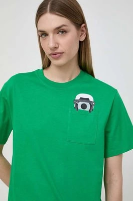 Zdjęcie produktu Karl Lagerfeld t-shirt bawełniany x Darcel Disappoints damski kolor zielony