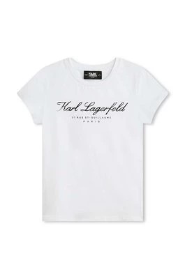 Zdjęcie produktu Karl Lagerfeld t-shirt dziecięcy kolor biały