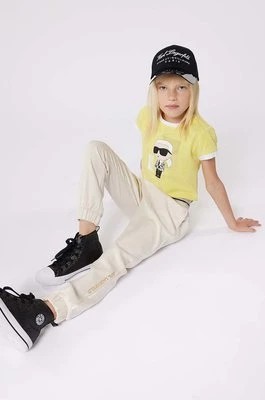 Zdjęcie produktu Karl Lagerfeld t-shirt dziecięcy kolor żółty