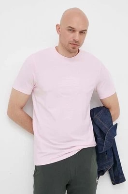 Zdjęcie produktu Karl Lagerfeld t-shirt męski kolor różowy z nadrukiem