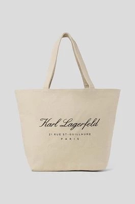 Zdjęcie produktu Karl Lagerfeld torba plażowa dwustronna kolor beżowy
