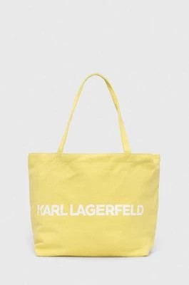 Zdjęcie produktu Karl Lagerfeld torebka bawełniana kolor żółty