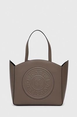Zdjęcie produktu Karl Lagerfeld torebka skórzana kolor brązowy