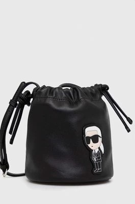Zdjęcie produktu Karl Lagerfeld torebka skórzana kolor czarny