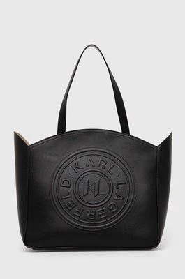 Zdjęcie produktu Karl Lagerfeld torebka skórzana kolor czarny