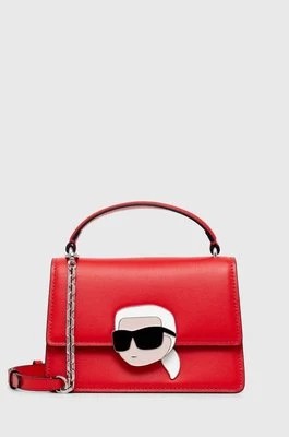 Zdjęcie produktu Karl Lagerfeld torebka skórzana kolor czerwony