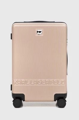 Zdjęcie produktu Karl Lagerfeld walizka kolor beżowy