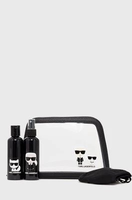 Zdjęcie produktu Karl Lagerfeld Zestaw podróżny - kosmetyczka, maseczka i dwa pojemniki 211W3916 kolor czarny