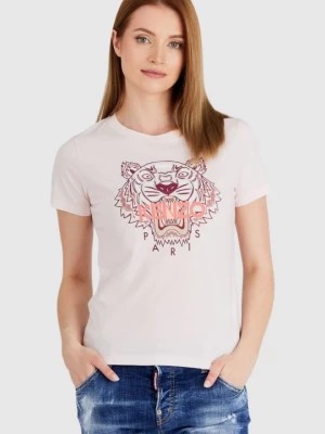 Zdjęcie produktu KENZO Jasnoróżowy t-shirt damski tiger z logo
