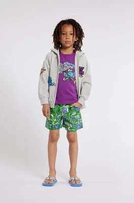 Zdjęcie produktu Kenzo Kids szorty bawełniane dziecięce kolor turkusowy