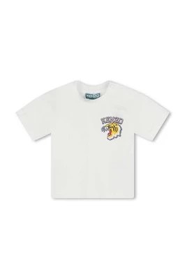 Zdjęcie produktu Kenzo Kids t-shirt bawełniany dziecięcy kolor biały