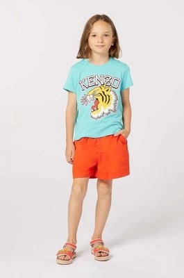 Zdjęcie produktu Kenzo Kids t-shirt bawełniany dziecięcy kolor niebieski