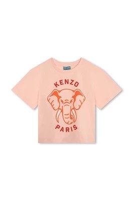 Zdjęcie produktu Kenzo Kids t-shirt bawełniany dziecięcy kolor różowy