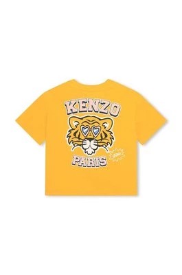 Zdjęcie produktu Kenzo Kids t-shirt bawełniany dziecięcy kolor żółty