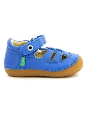 Zdjęcie produktu Kickers Skórzane buty "Sushy" w kolorze niebieskim do nauki chodzenia rozmiar: 23