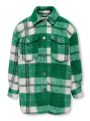 Zdjęcie produktu KIDS ONLY Kurtka koszulowa "Wandrea" w kolorze zielono-białym rozmiar: 122/128