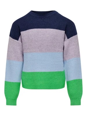 Zdjęcie produktu KIDS ONLY Sweter "Sandy" w kolorze granatowo-błękitno-zielonym rozmiar: 122/128