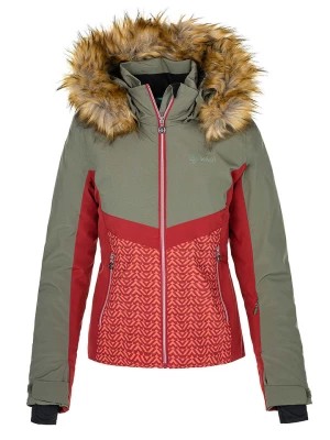 Zdjęcie produktu Kilpi Kurtka narciarska "Teresa" w kolorze oliwkowo-czerwonym rozmiar: 36