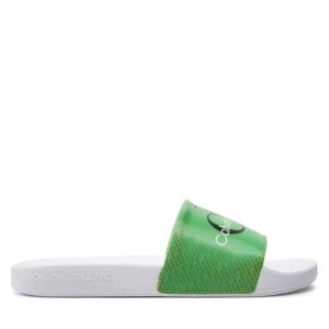 Zdjęcie produktu Klapki Calvin Klein Jeans Slide Lenticular Ml Wn YW0YW01403 Bright White/Icicle/Classic Green 02J