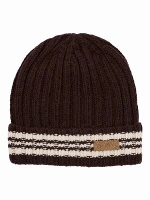 Zdjęcie produktu Klasyczna zimowa czapka męska ciemnobrązowa Shelvt