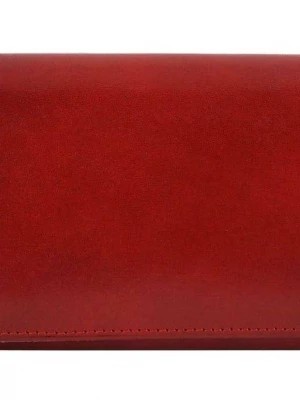 Zdjęcie produktu Klasyczne portfele skórzane damskie - Barberini's - Czerwony Merg