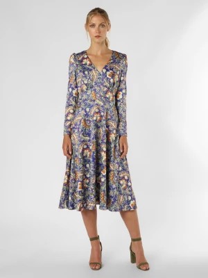 Zdjęcie produktu Kleo Damska sukienka wieczorowa Kobiety Satyna niebieski|wielokolorowy wzorzysty,