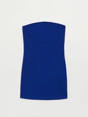Zdjęcie produktu Kobaltowa sukienka mini bandeau bez ramiączek House