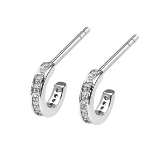 Zdjęcie produktu Kolczyki srebrne z cyrkoniami - Mini Mini - Biżuteria YES