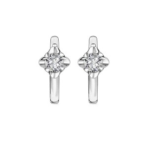Zdjęcie produktu Kolczyki z białego złota z diamentami YES Hearts & Arrows - Amore Amore - Biżuteria YES