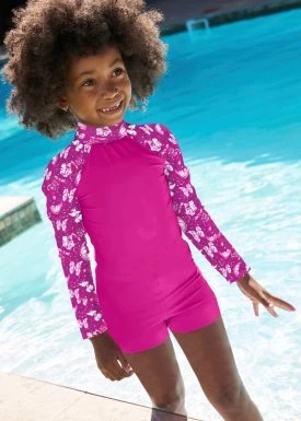 Zdjęcie produktu Kombinezon kąpielowy dziewczęcy z ochroną przed promieniowaniem UV bonprix