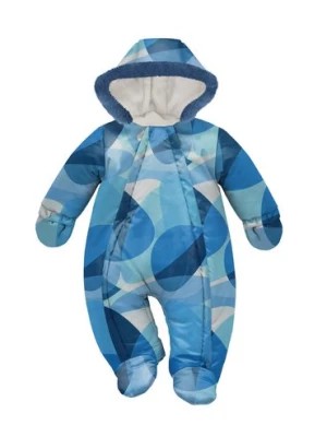 Zdjęcie produktu Kombinezon niemowlęcy w geometryczne wzory zimowy Winter 2023 niebieski Pinokio