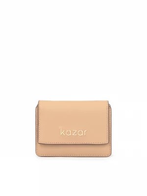 Zdjęcie produktu Kompaktowy portfel na łańcuszku z licowej skóry Kazar