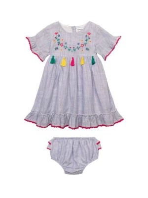Zdjęcie produktu Komplet niemowlęcy bawełniany- sukienka + majtki Minoti