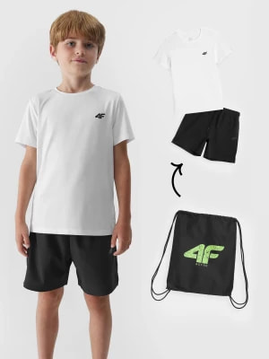 Zdjęcie produktu Komplet sportowy szybkoschnący na WF (koszulka+spodenki+worek) chłopięcy 4F